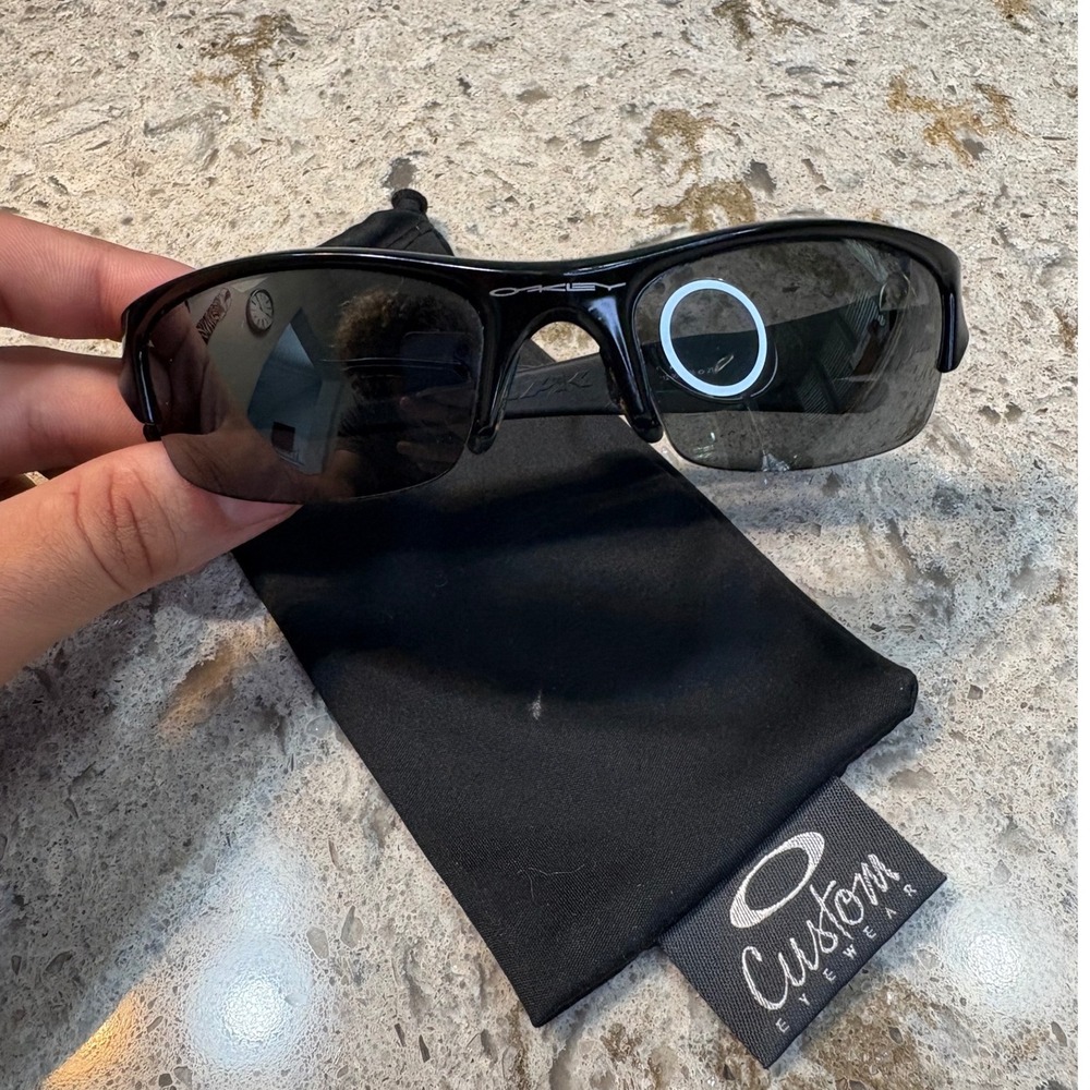 Oakley Black Sport Sunglasses with Gray Lenses